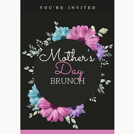 Mother's Day Brunch Invite Daisy Flowers